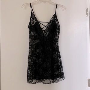 Black lace lingerie